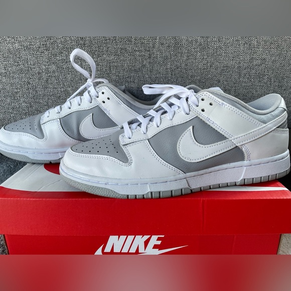 Men’s Nike Dunk Lows Retro White Grey Size 9US - Picture 2 of 7